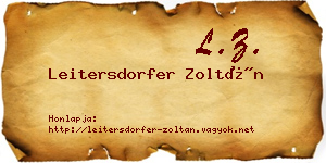 Leitersdorfer Zoltán névjegykártya